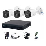 Kit Cctv Videovigilancia 3 Cámaras Dahua 2mp, Dvr 4ch 500gb