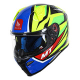 Casco Para Moto Mt Helmets Revenge2 Kley A2 Amarillo/ Fluo