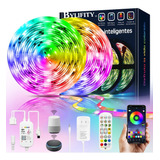 Tira De Luces Led Rgb Wifi De 10 M C/control Remoto P/alexa