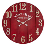 Bew Reloj De Pared Grande De Madera Vintage, 24 Pulgadas, Si
