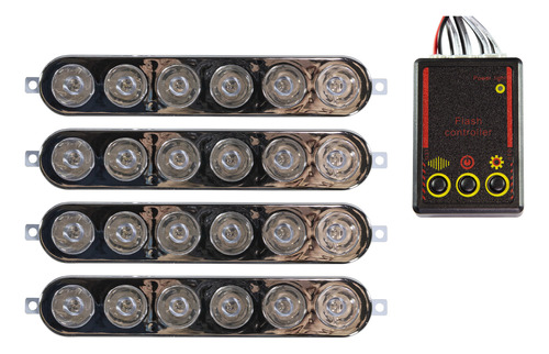 Set 4 Modulos  Baliza Led Verde 24 Watts 12v Led-826-verde 