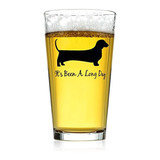 Vaso De Vidrio Para Cerveza, Logo De Perro Salchica