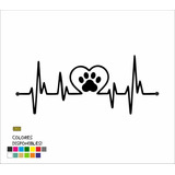 Calcomania Para Carro Perro Gato Signos Vitales Amor 