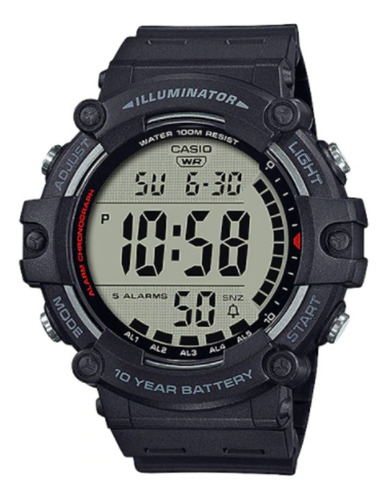Relógio Casio Ae1500 Preto 5 Alarmes Timer Prova Dágua 100mt