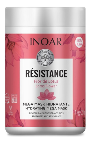 Inoar Résistance Flor De Lótus Máscara Capilar 1kg