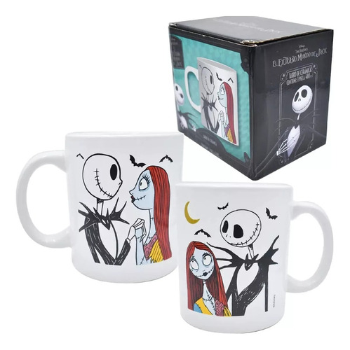 Taza Jack Y Sally Regalo Extraño Mundo Tarro Disney Fiesta