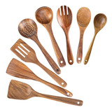 Cucharas De Madera Para Cocinar Juego Utensilios De Cocina