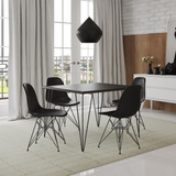 Conjunto De Mesa Eames Clips 120x75 4 Cadeiras