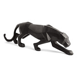 Pantera Negra Escultura Estatua Decoração Casa Leopardo 61cm