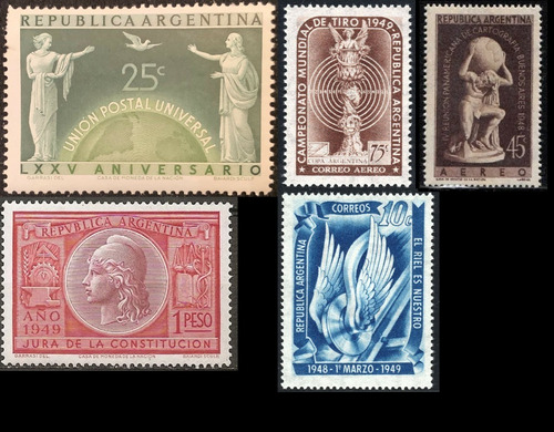 1949 Año Completo Conmemorativo- Argentina (sellos) Mint