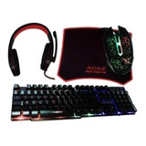 Combo Gaming Diadema+ Mouse+ Teclado + Mouse Pad Gamer