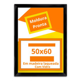 Quadro 50x60 Moldura Madeira 60x50 Com Vidro Foto Poster