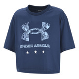 Remera Under Armour Big Logo Mujer Training Azul