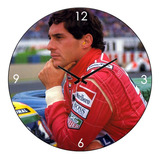 Relógio De Paredes Grande Moderno Ayrton Senna Fórmula 1