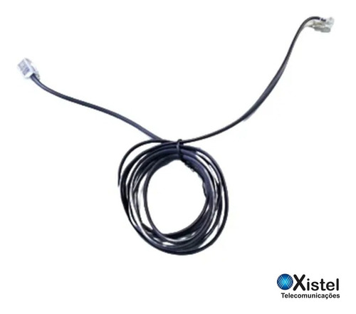 Cabo Extensor  Para  Telefone Com Plug Rj11 C/ 5 Metros