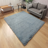 Alfombra Peluda Shaggy Gris 200x220