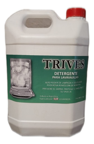Detergente Para Maquinas Lavavajilla X 5 Lts  Trives 