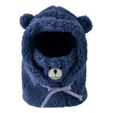 Gorro Con Capucha Forma De Oso Y Orejas Azul Ideal Escolares