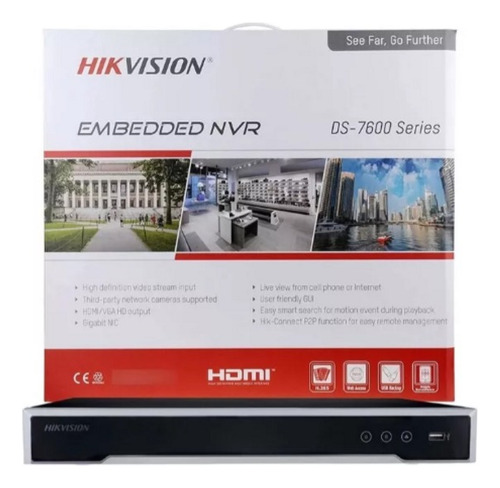 Hikvision Embedded Nvr Ds-7600 Series Con Disco Duro 2 Teras