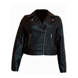 Campera Eco Cuero Mujer Motorocker Importada Talles Grande  