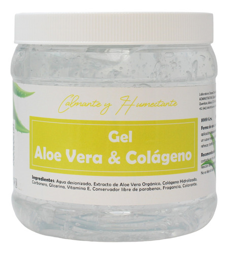 Gel De Extracto De Áloe Vera & Colágeno Hidratante (1 Kilo) 