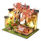 Mini Casa Hecha A Mano Diy Modelo Árbol De Decoración Rosa