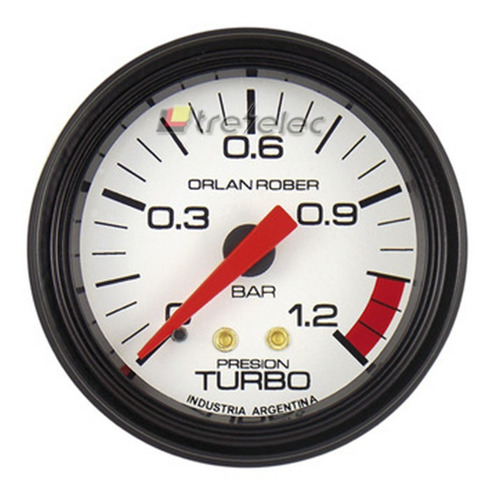 Reloj Presión Turbo 1.2 Kg 52mm Con Iluminación Línea Blanca
