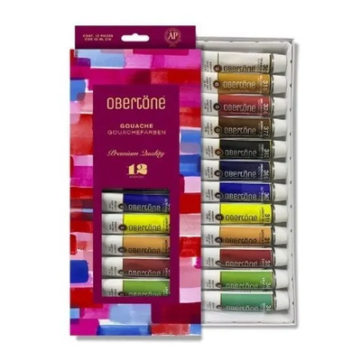Set Pintura Gouache Obertone Premium Quality 12 Tubos 12ml | Envío gratis