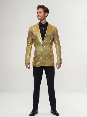 Blazer Dorado De Lentejuelas Halloween, Fiesta, Año Nuevo