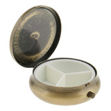 Caja Decorativa Pastillero - Bronce 3 Compartimentos -