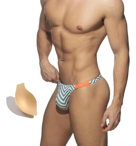 Bañador Sexy De Tiro Bajo Para Hombre Bikini Con Tanga Tra