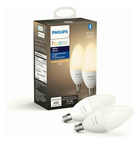 Philips Hue White Paquete De 2 Bombillas Led E12,