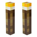 Lámpara Decorativa Con Forma De Antorcha Minecraft De 2 Piez