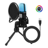 Microphone Professional Video Recording Rgb Condensador