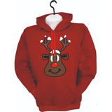 Buzos Hoodie  Reno Café Navidad Adultos Niños