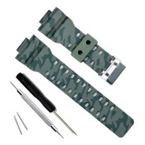 Malla Para Reloj Casio G-shock Gd120/ga-100 Camouflage-green