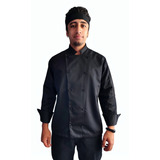 Chaquetas De Cocina Color Negro Tipo Filipina Unisex