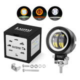 Par Refletor Holofote Luminaria Farol 2 Leds 12v/24v Cor Da Carcaça Preto Cor Da Luz Branco-frio Angel Amarelo Lumi