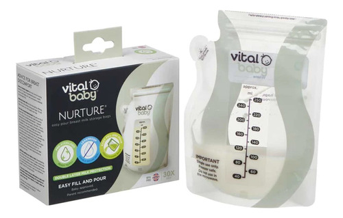 Bolsas De Almacenamiento De Leche Vital Baby 30 Pcs