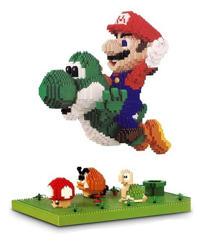 Armable Bloques Super Mario World, Mario Y Yoshi