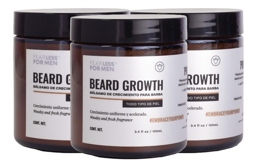 Bálsamo Crecimiento Barba 3-pack Fearless For Men Proxidil