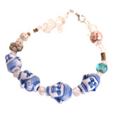 Vishudi Pulsera Budas Cristales Cuarzo Blanco