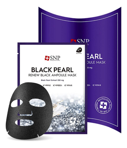 Snp - Mascarilla Coreana Con Ampolla Black Pearl Renew, Efec