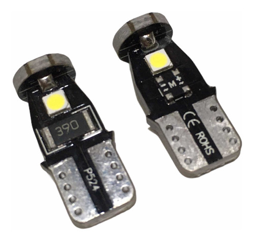 2 Foco Pellizco T10 Super Blanco 3 Smd Led W3w Canbus 12v 1w