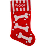 Bota Meia Natal Natalina Decoração Pet Shop Tecido Woof 48cm