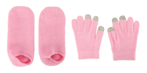 Luvas Hidratantes Com Tela Sensível Ao Toque Pink Spa Socks