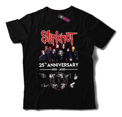 Remera Slipknot 25 Aniversario T878 Dtg Premium