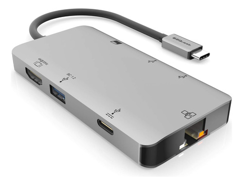 Ezquest Adaptador De Concentrador Multimedia Usb-c De 8 Puer