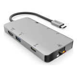 Ezquest Adaptador De Concentrador Multimedia Usb-c De 8 Puer