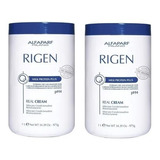 Kit 2 Rigen Máscara Milk Protein Plus Real Cream Alfaparf 1l